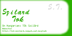 szilard tok business card